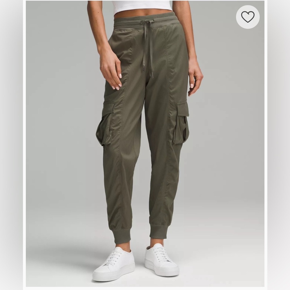 lululemon dance studio relaxed fit mid rise Olive Cargo Joggers